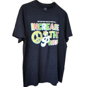 ❤️🛍️ NWOT  "Increase the Peace" Black Short Sleeve Unisex T Shirt   Size L❤️🛍️
